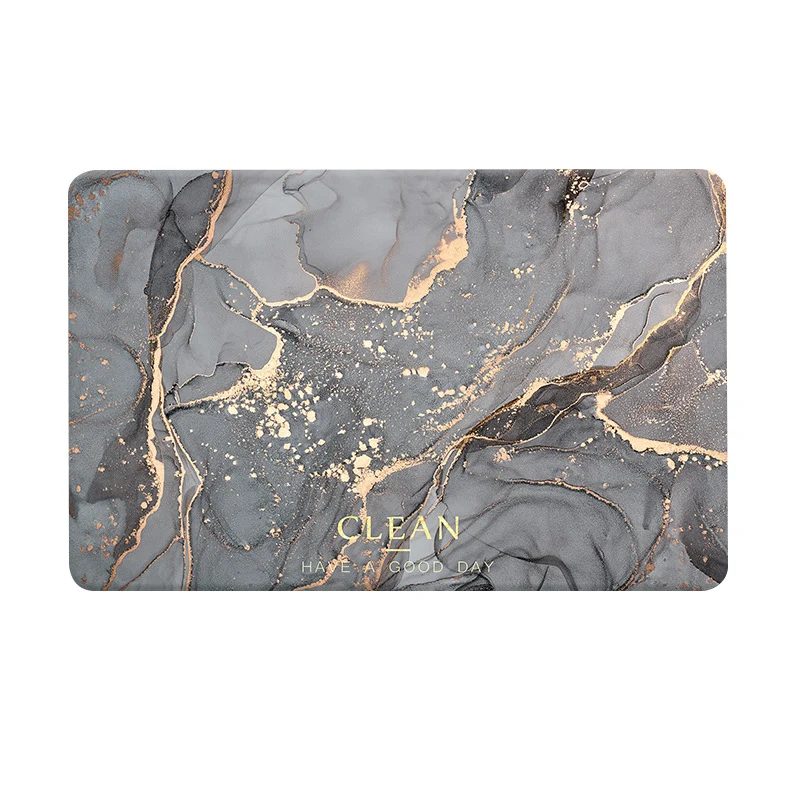 Luxurious Marble Print Bath Mat