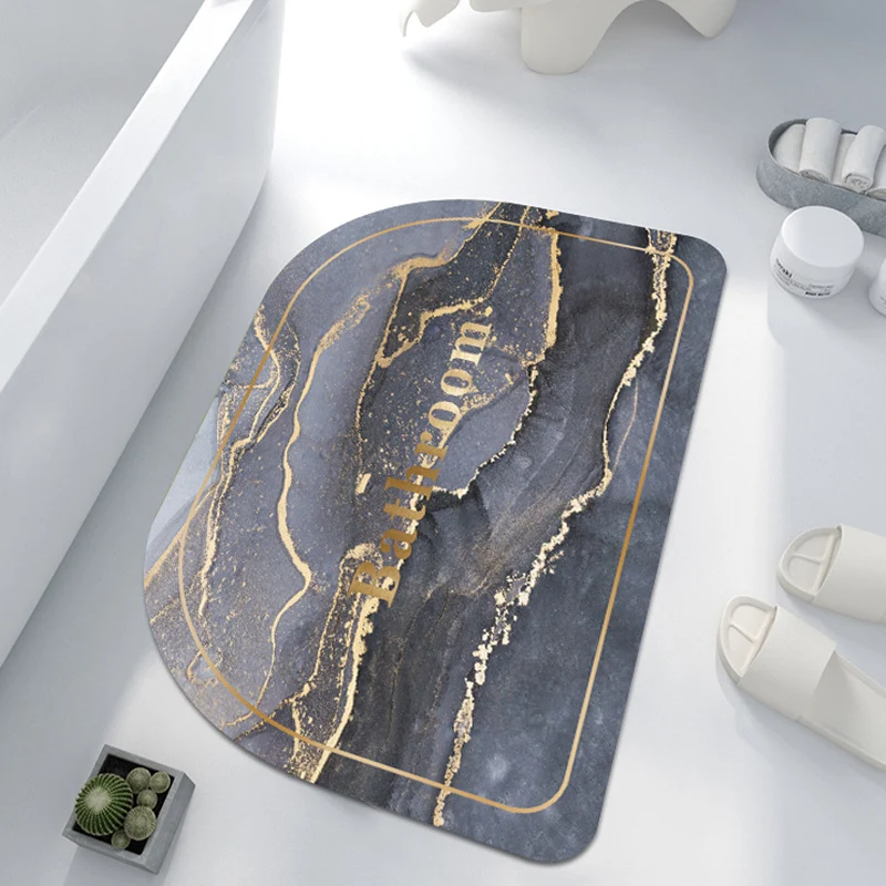 Luxurious Marble Design Bath Mat