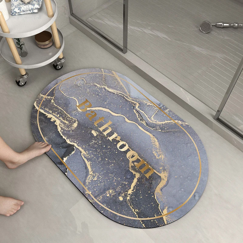 Luxurious Marble Design Bath Mat