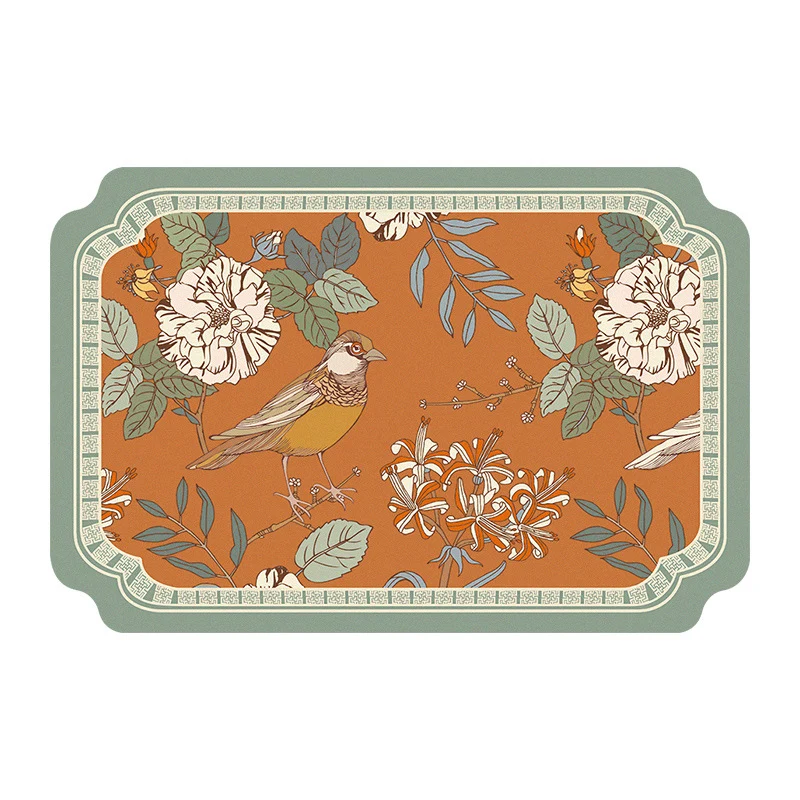 Luxurious Floral Kitchen Mat