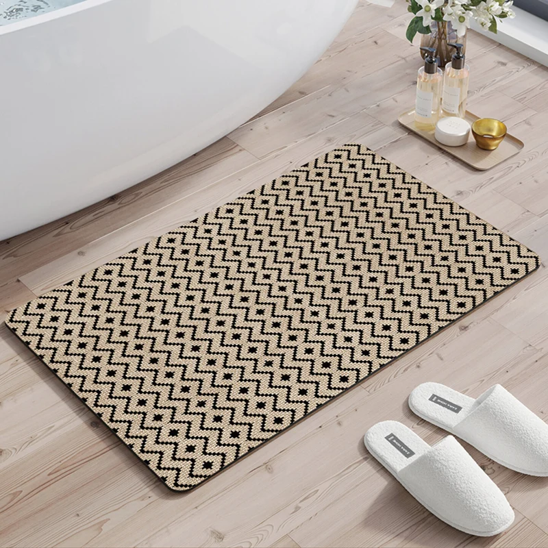 Geometric Pattern Bath Rug