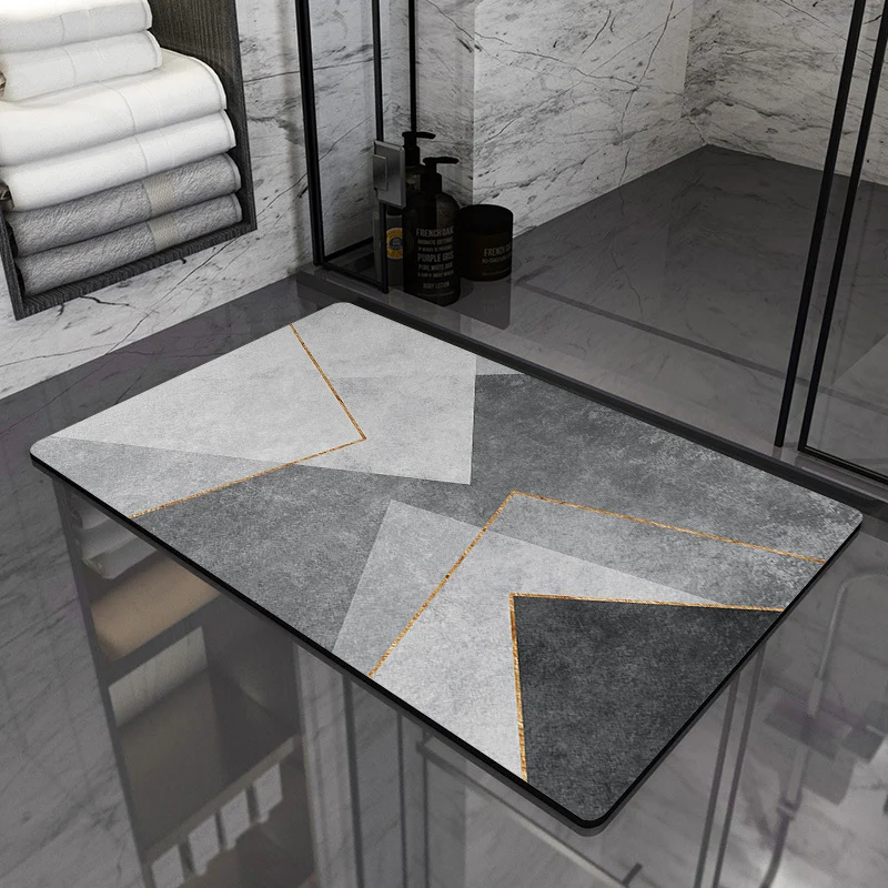 Geometric Pattern Bath Mat