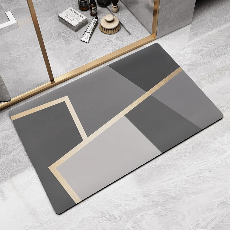 Geometric Pattern Bath Mat