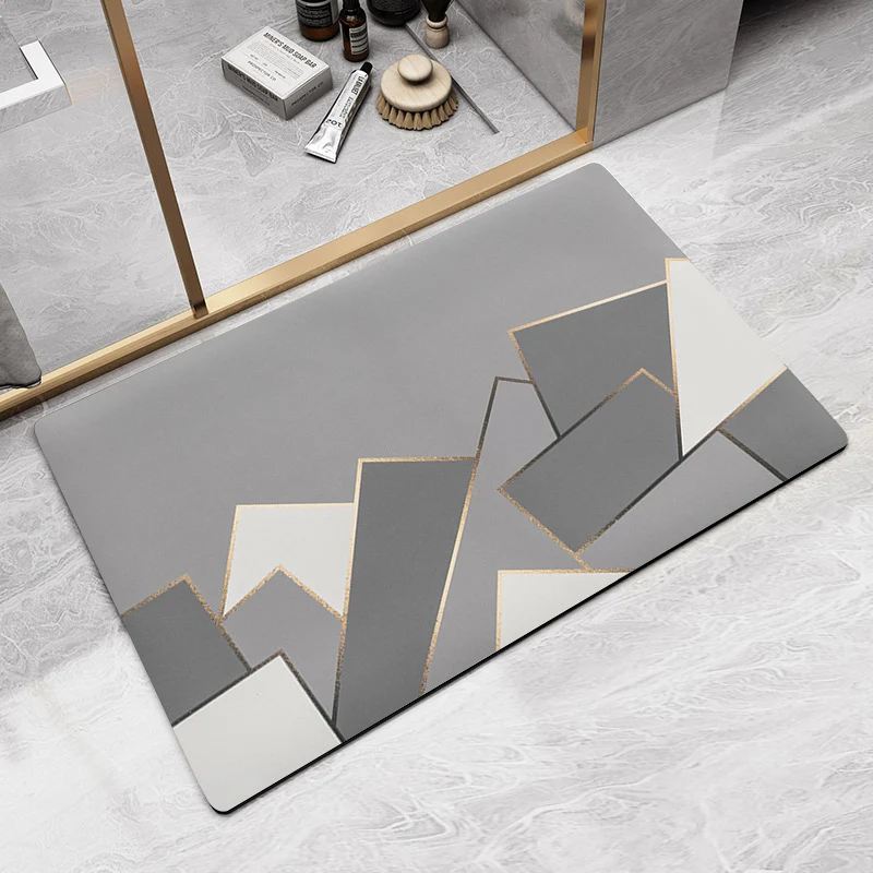 Geometric Pattern Bath Mat