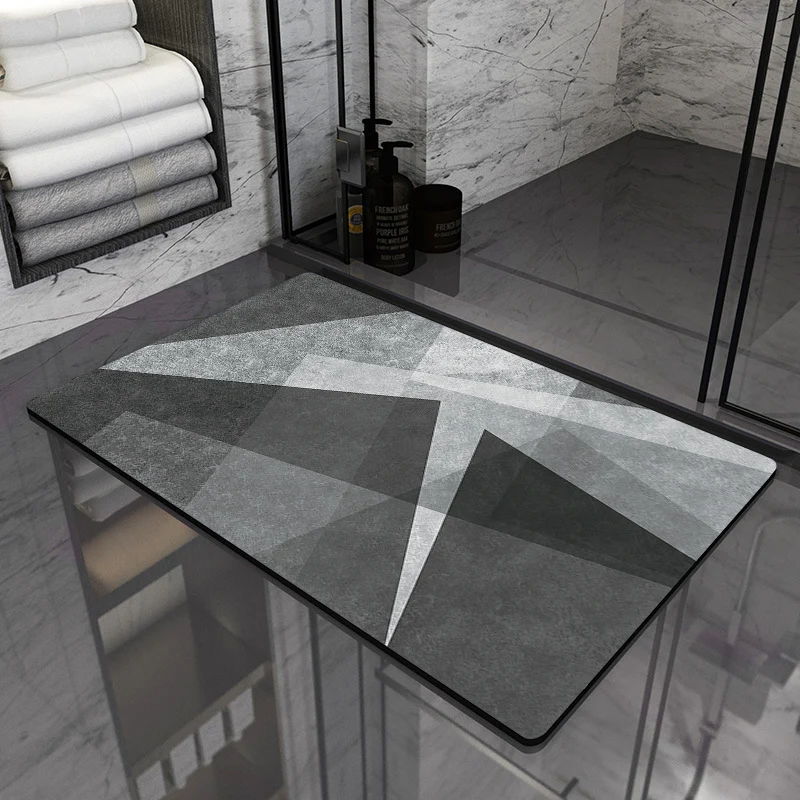Geometric Pattern Bath Mat