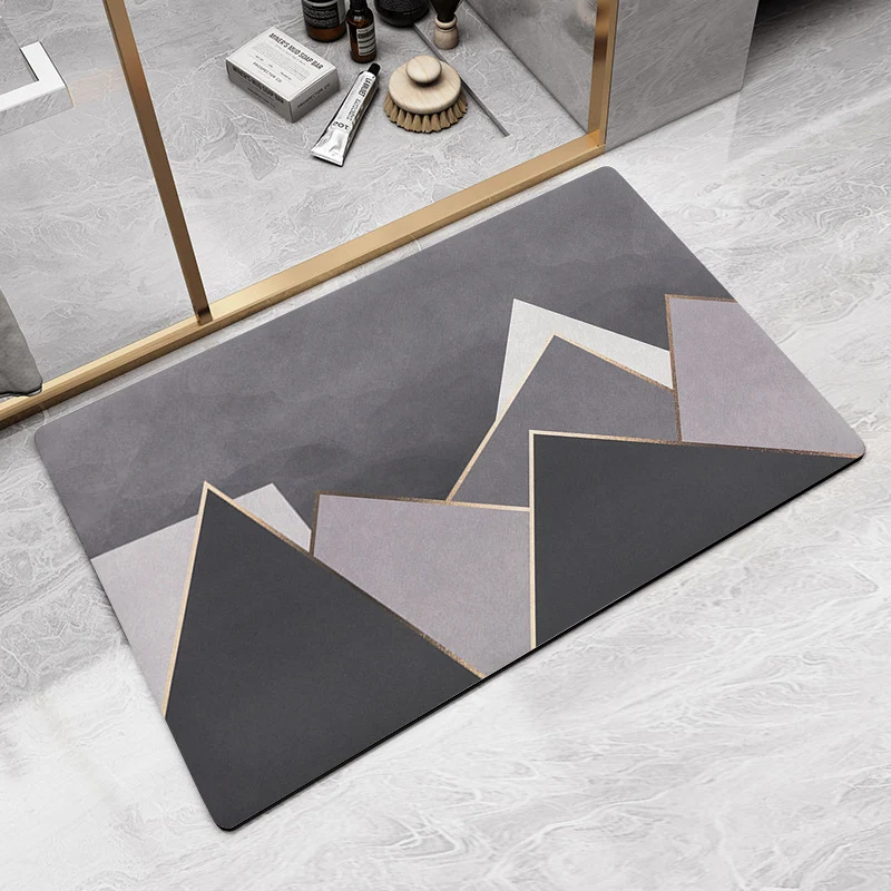 Geometric Pattern Bath Mat