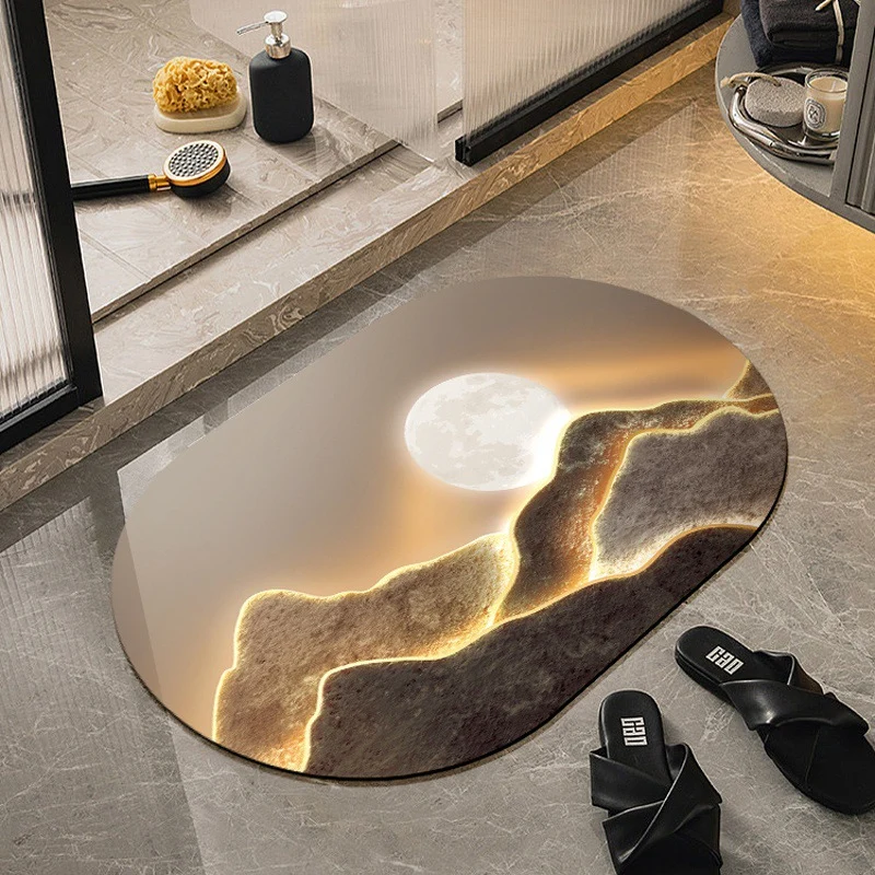 Artistic Glow-In-the-Dark Bath Mat