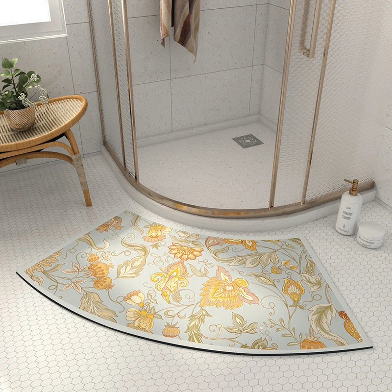 Artistic Floral Shower Mat