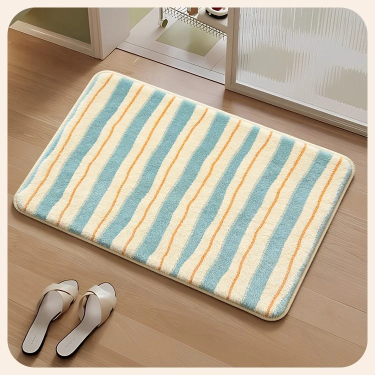 Soft Striped Bathroom Mat