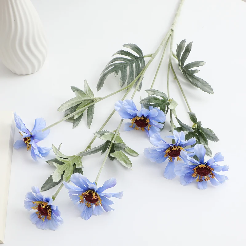 Künstlicher Mohnblütenzweig mit lebensechten Blüten und detaillierten Blättern Karnz