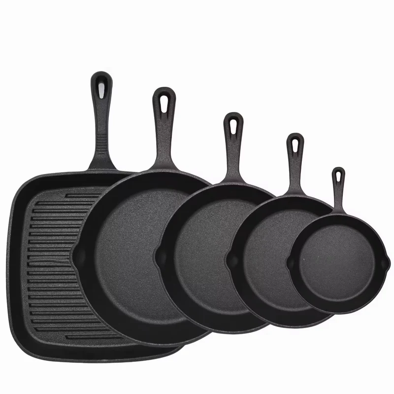 Gusseisen-Bratpfannen-Set, 5-teilig
