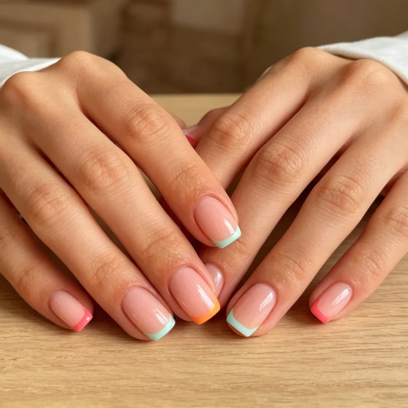 Stylish French Tip Nail Art Enhancements Stornfield
