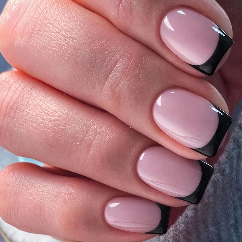 Stylish French Tip Gel Nail Enhancements Stornfield