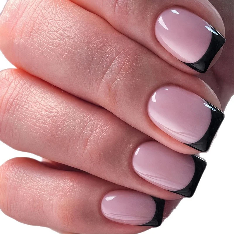 Stylish French Tip Gel Nail Enhancements Stornfield