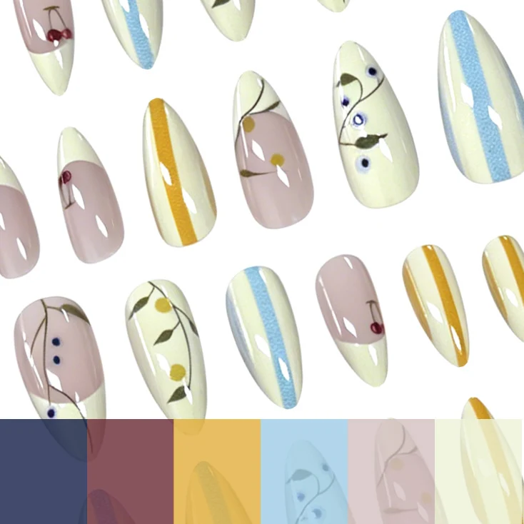 Stylish Floral Nail Art Set Stornfield