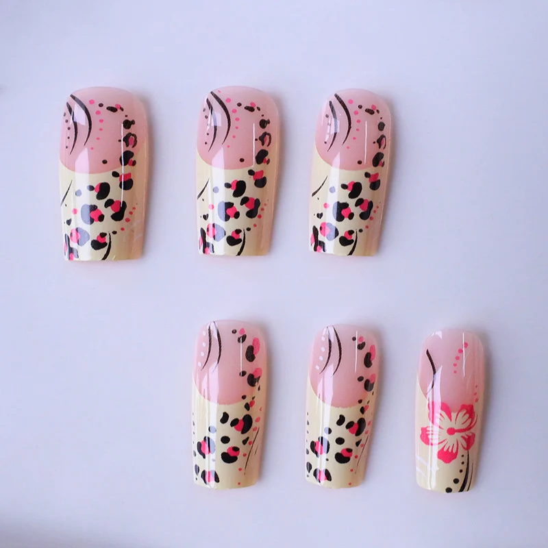 Stylish Floral Acrylic Nail Enhancements Stornfield