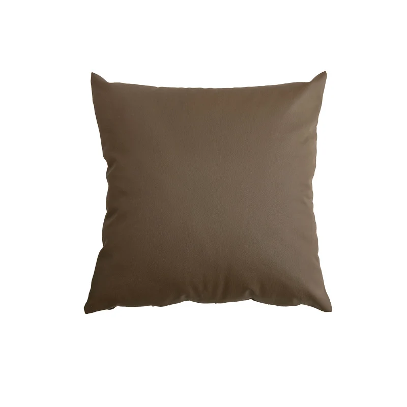 Quadratisch strukturiertes Leinen-Optik dekoratives Kissenbezug mit verdecktem Reißverschluss