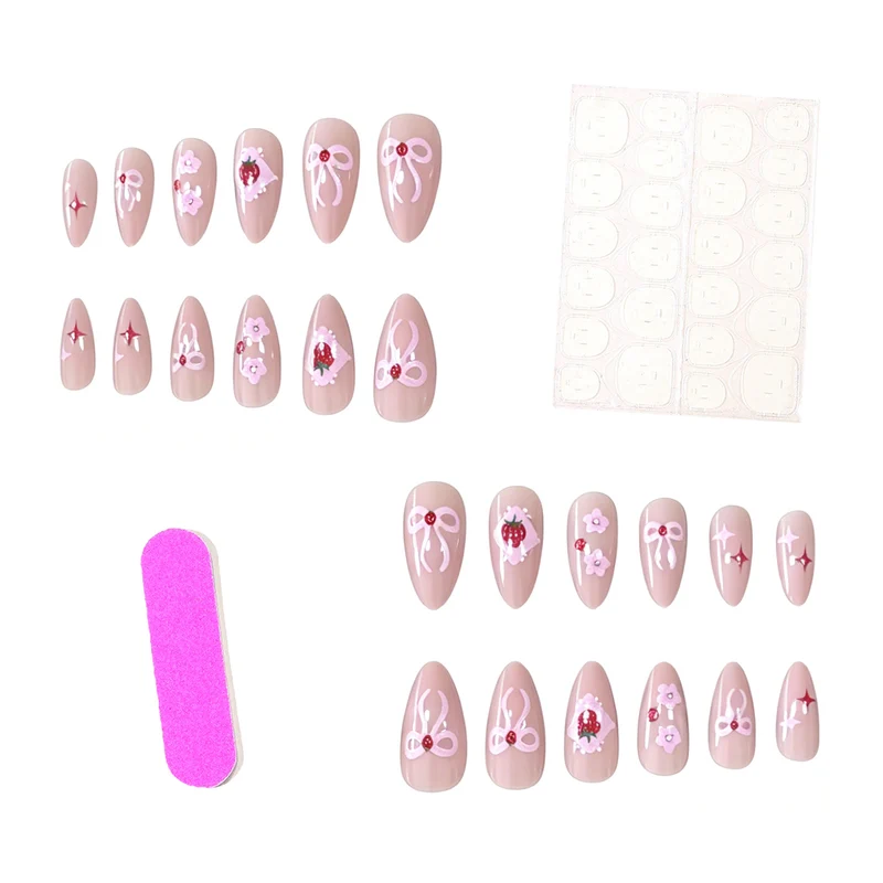 Strawberry Themed Nail Art Enhancements Stornfield
