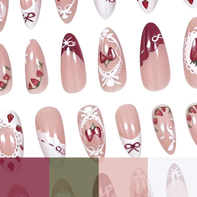 Strawberry-Inspired Nail Art Stornfield