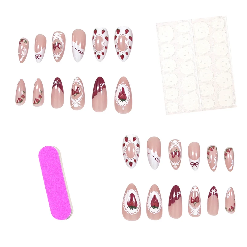 Strawberry-Inspired Nail Art Stornfield