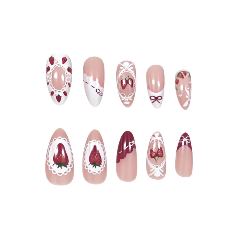 Strawberry-Inspired Nail Art Stornfield