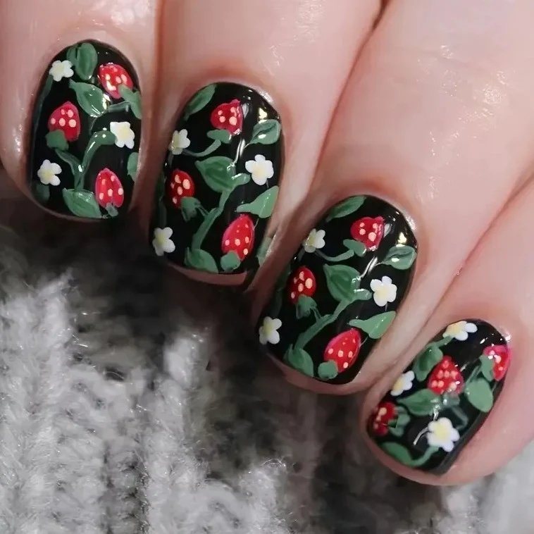 Strawberry Garden Nail Art Stornfield