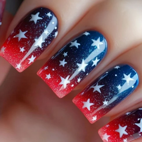 Starry Sky Ombre Nail Art Stornfield