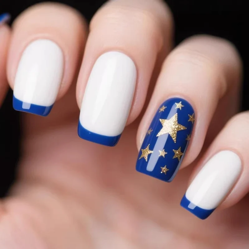 Star-Embellished Acrylic Nail Extensions Stornfield