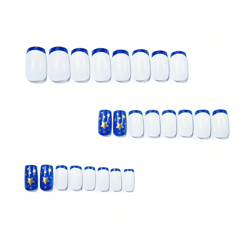 Star-Embellished Acrylic Nail Extensions Stornfield