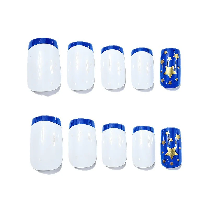 Star-Embellished Acrylic Nail Extensions Stornfield