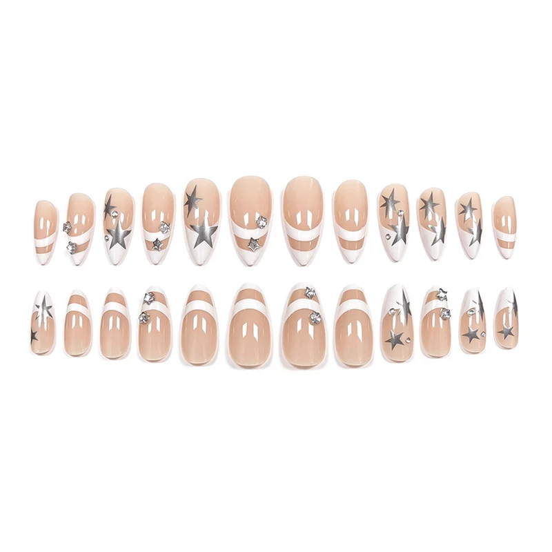 Star-Embellished Acrylic Nail Enhancements Stornfield