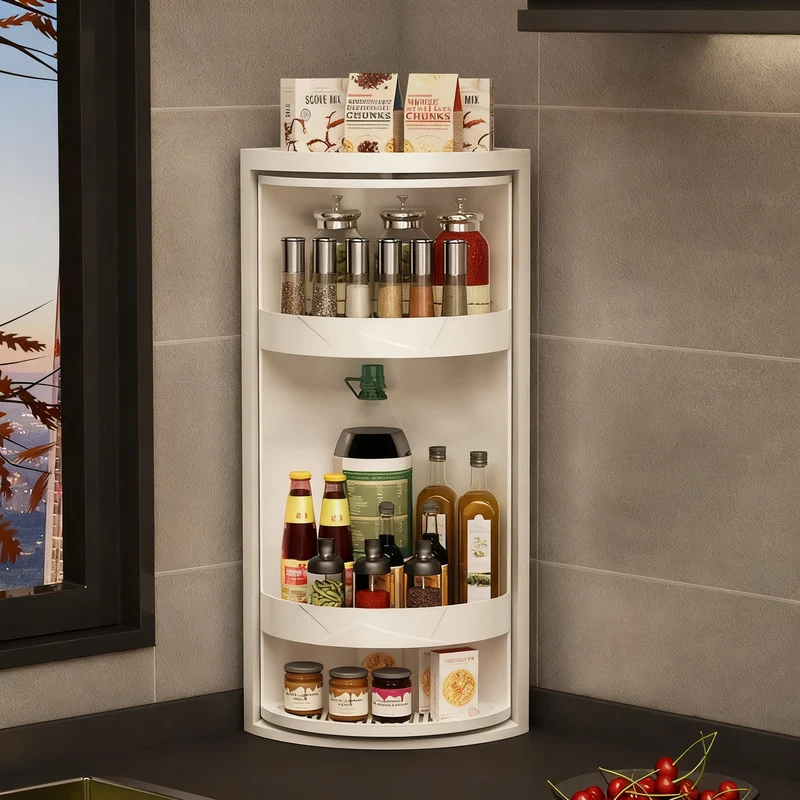 Rotatable spice rack made of plastic