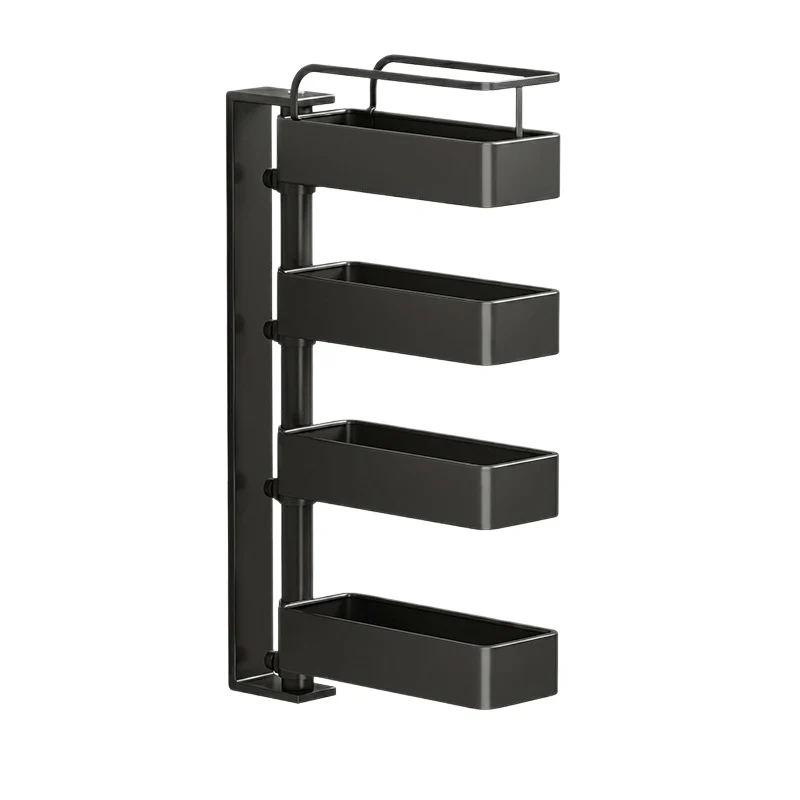 Rotatable bathroom wall shelf made of carbon steel