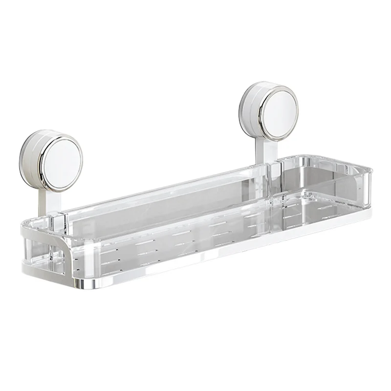 Bathroom shelf with suction cup without drilling