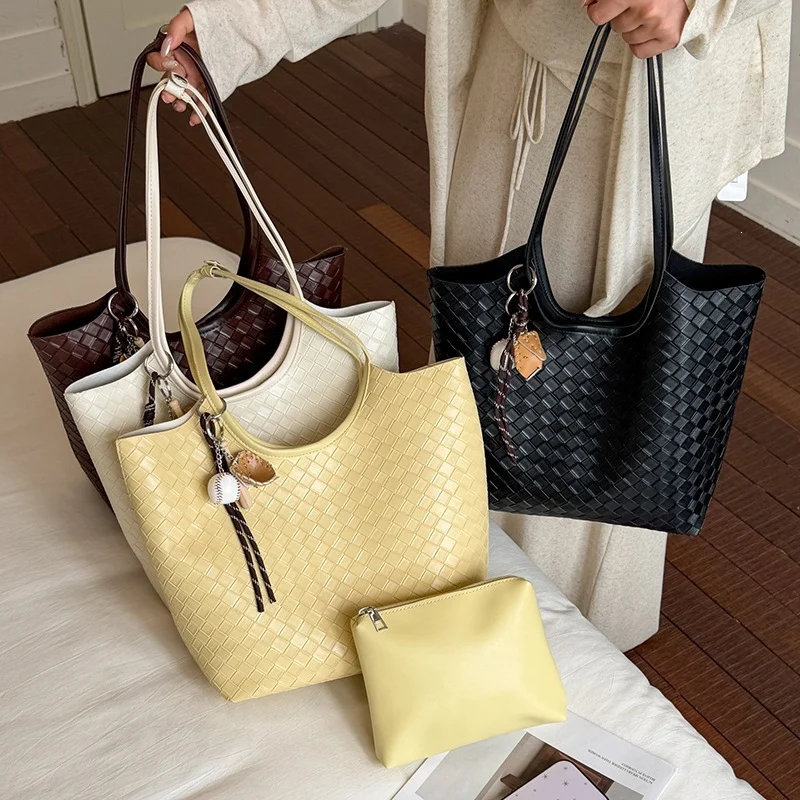 Woven Textured Tote Bag