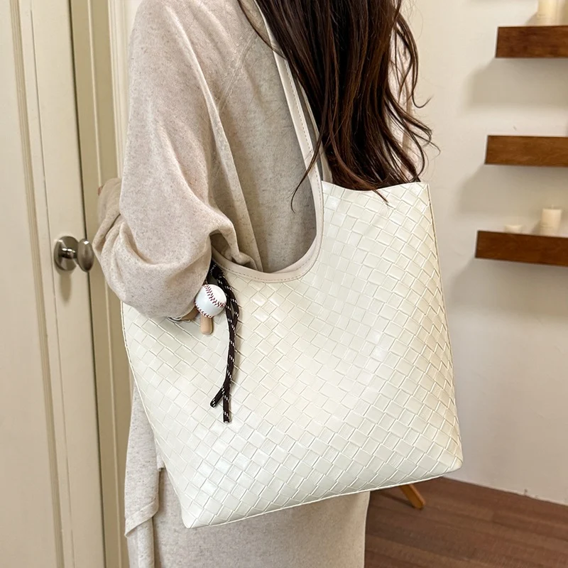 Woven Textured Tote Bag
