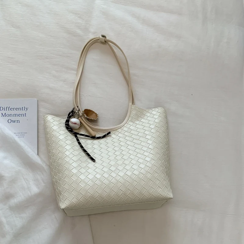 Woven Textured Tote Bag