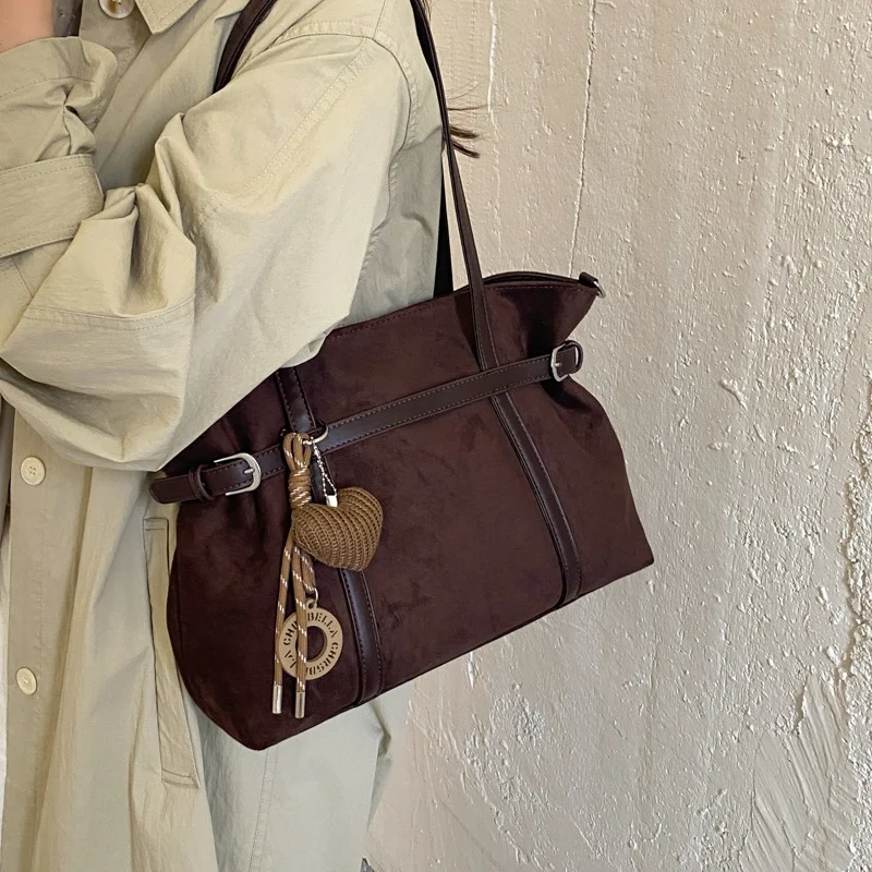 Versatile Suede Tote Bag
