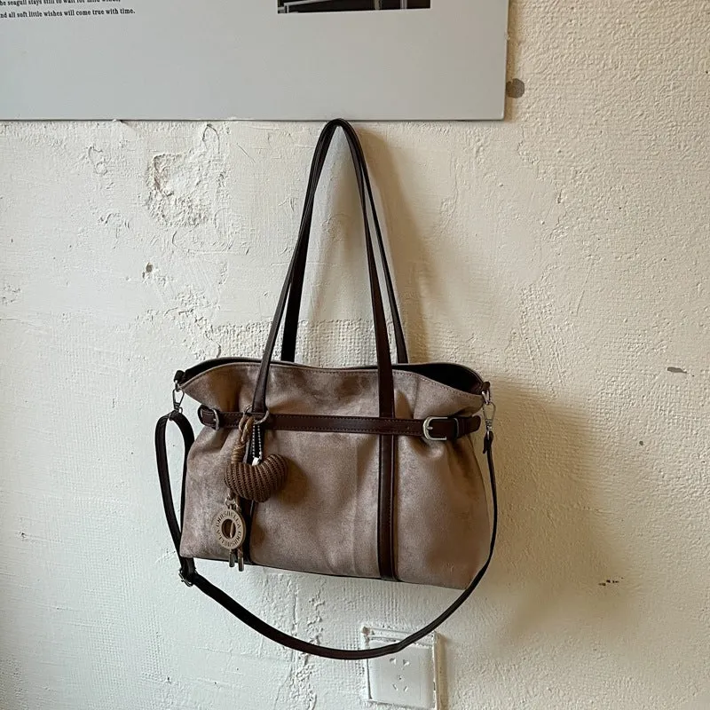 Versatile Suede Tote Bag