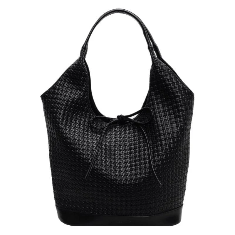 Stylish Woven Bucket Tote Bag