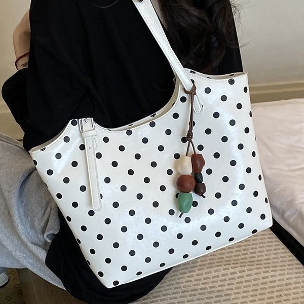Stylish Polka Dot Tote Bag