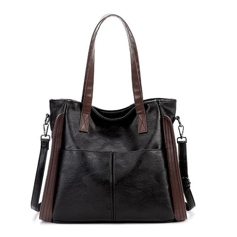Stylish Faux Leather Tote Bag