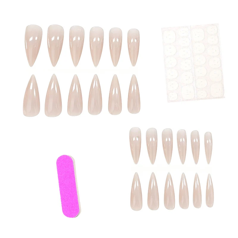 Natural Almond-Shaped Acrylic Nail Enhancements Stornfield