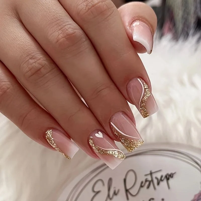 Modern Glittery Nail Art Enhancements Stornfield
