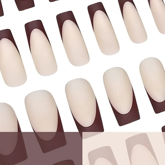 Matte Geometric Acrylic Nail Extensions Stornfield