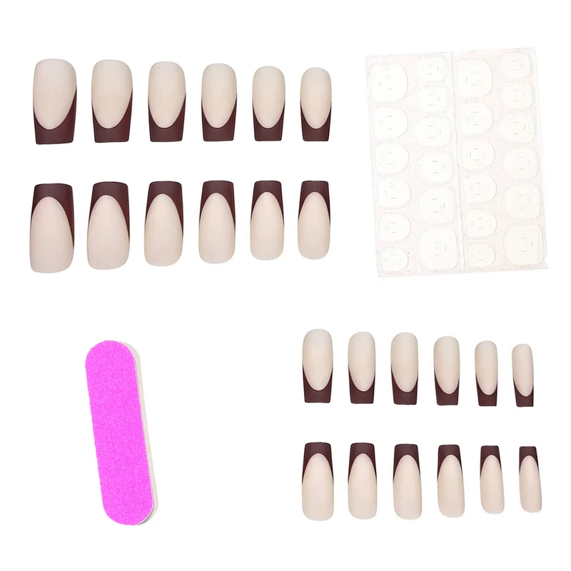 Matte Geometric Acrylic Nail Extensions Stornfield
