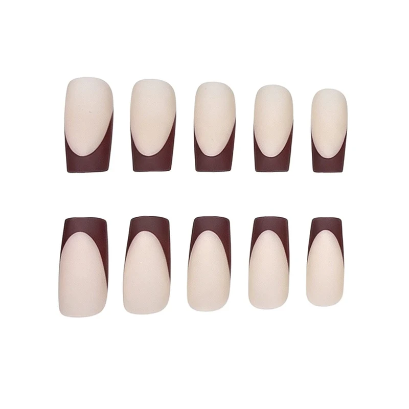 Matte Geometric Acrylic Nail Extensions Stornfield
