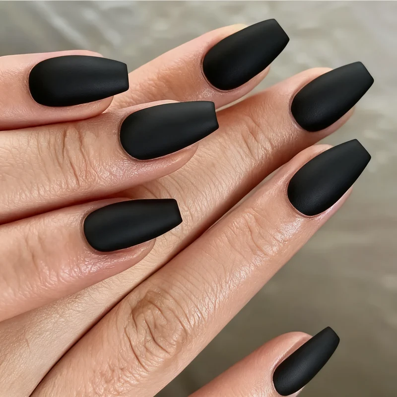 Matte Finish Stiletto Nail Enhancements Stornfield