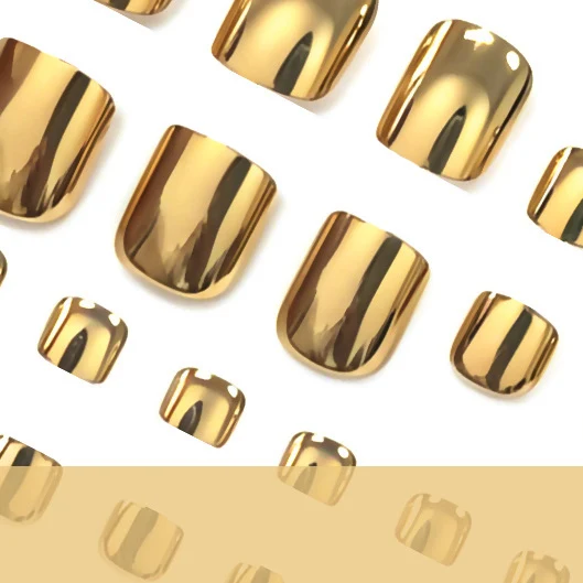 Luxurious Metallic Toenail Art Stornfield