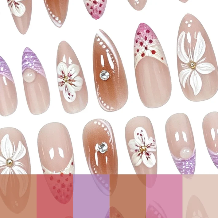 Floral 3D Nagelkunst Verbesserungen Karnz 1789915327